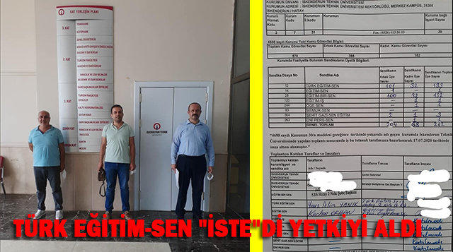 TÜRK EĞİTİM-SEN “İSTE”Dİ YETKİYİ ALDI