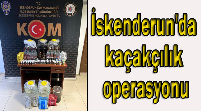 İskenderun’da kaçakçılık operasyonu