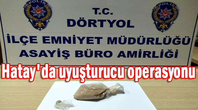 Hatay’da uyuşturucu operasyonu