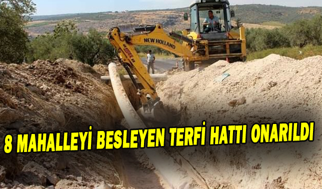 8 MAHALLEYİ BESLEYEN TERFİ HATTI ONARILDI