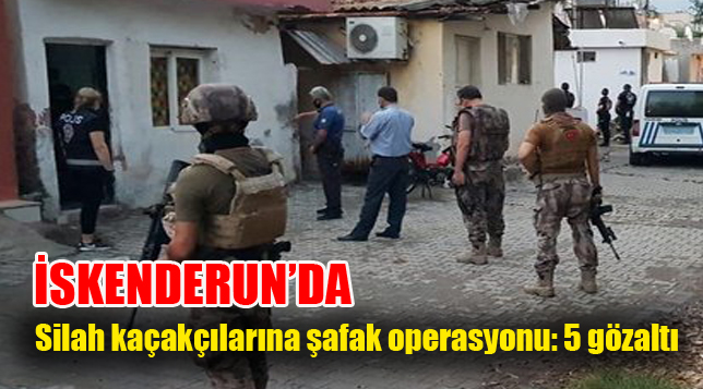 Silah kaçakçılarına şafak operasyonu: 5 gözaltı