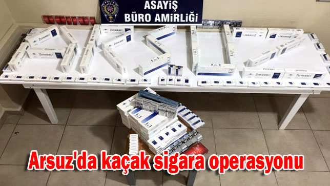 Arsuz’da kaçak sigara operasyonu