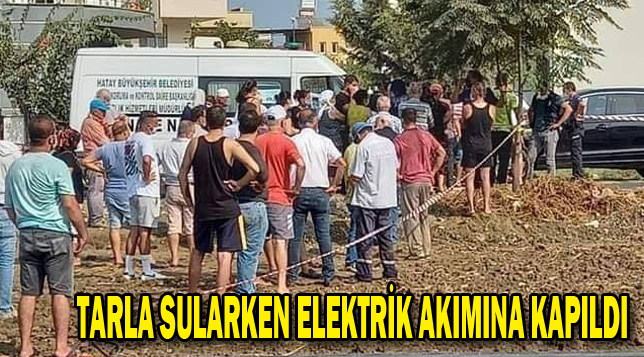 TARLA SULARKEN ELEKTRİK AKIMINA KAPILDI